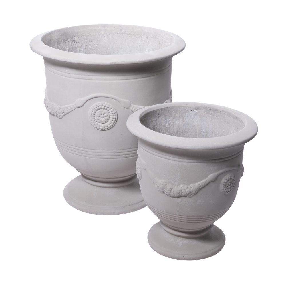 Fiberconcrete Urn planter set 2.