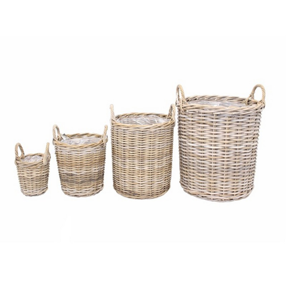 Basket Round Rattan S/4.