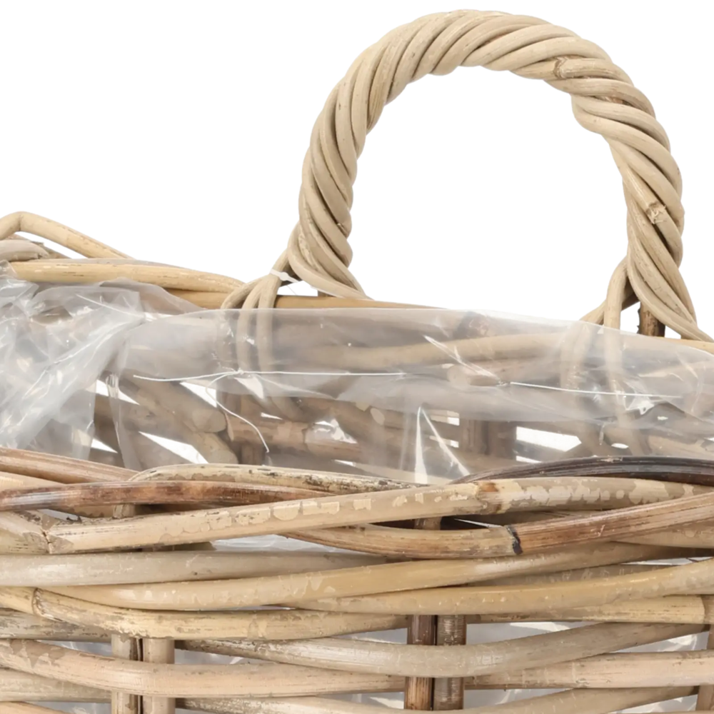 Closeup af Wallbasket Rattan Basket w/handle 38.