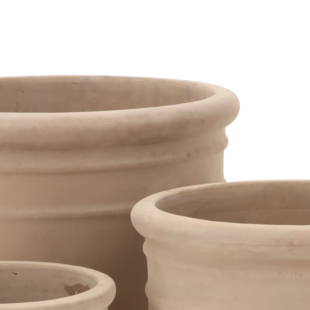 Closeup af Sasso Terracotta Choco Set 3.