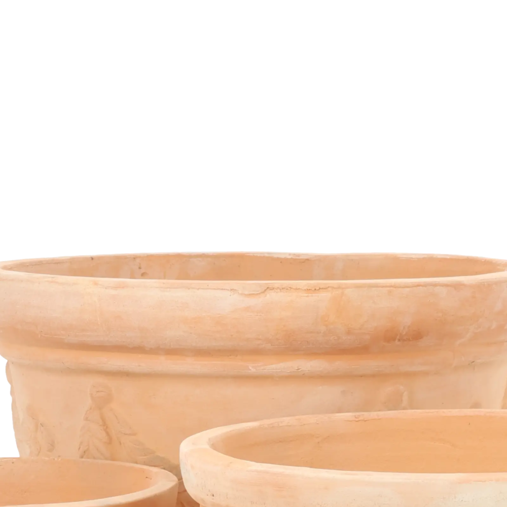 Croda Ros Terracotta with Floral Garlands set 4.