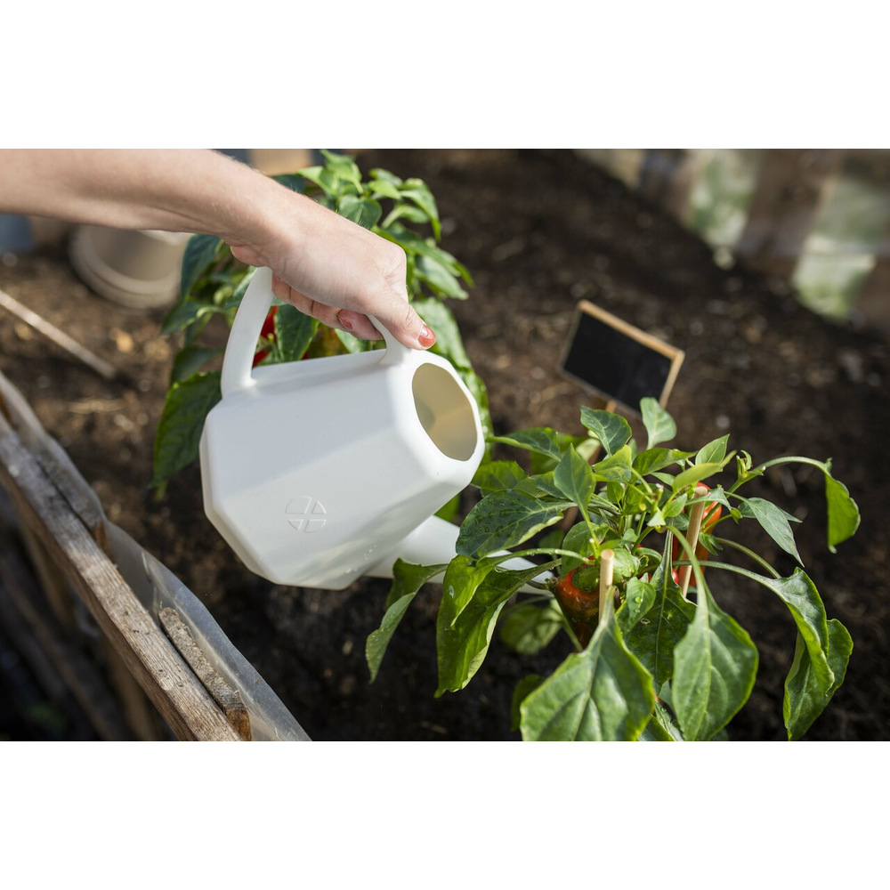Miljøbillede med Watering Can Doppio Smooth 2L / Vandkande Grey.
