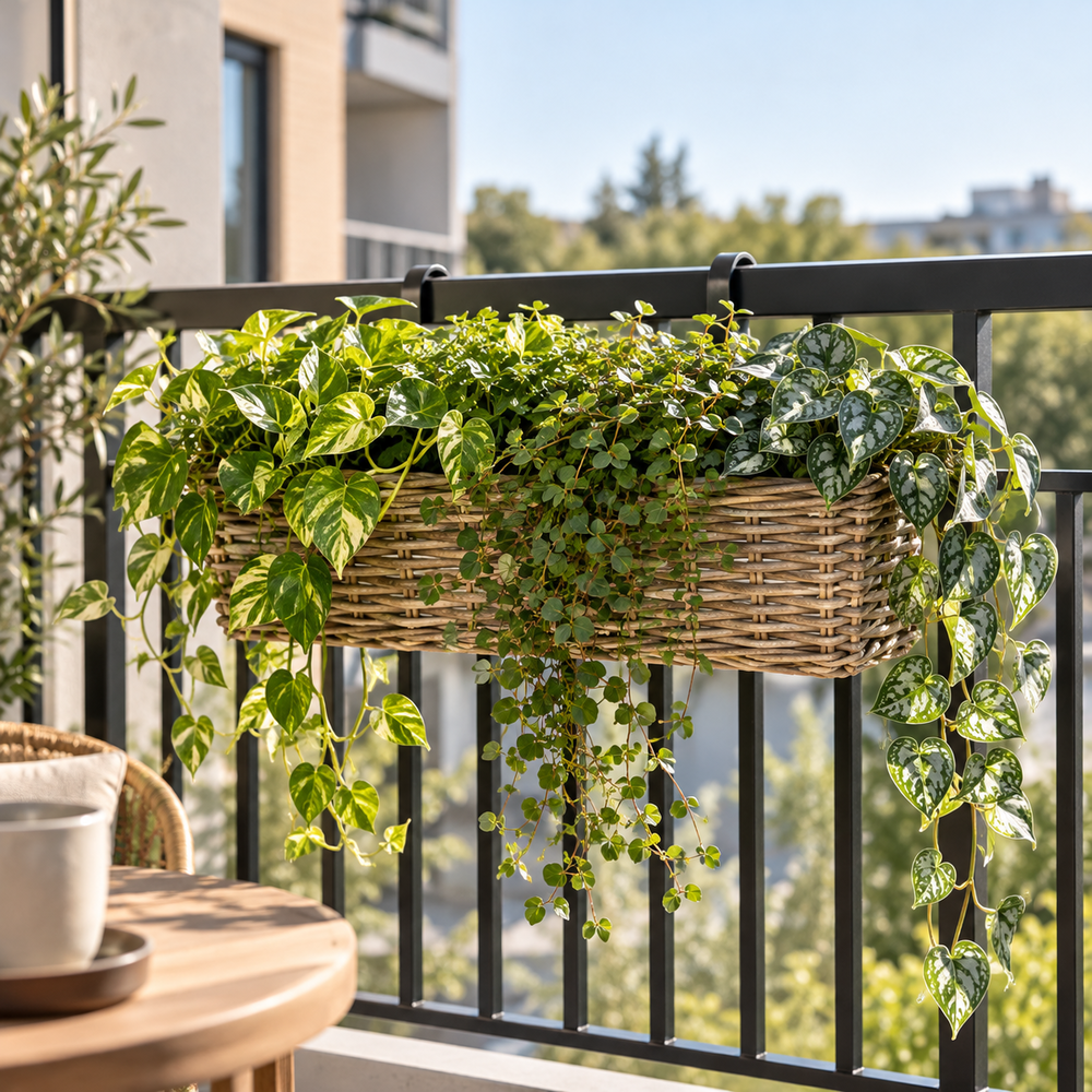 Balcony Rattan Basket 50.