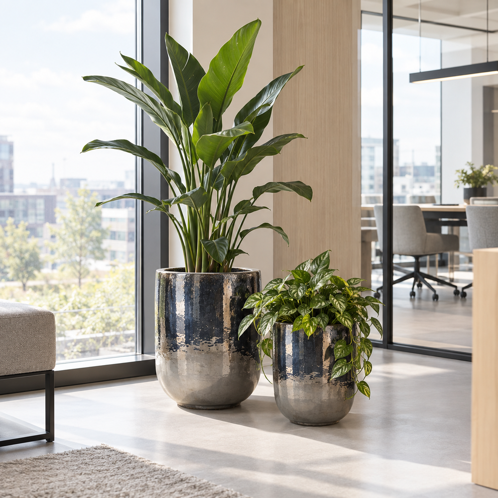 Seguro Ceramic Glazed Metallic Grey.