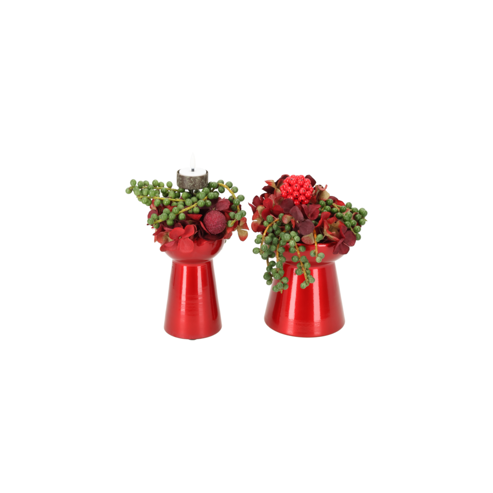 Miljøbillede med Hyacinth Vase Red.