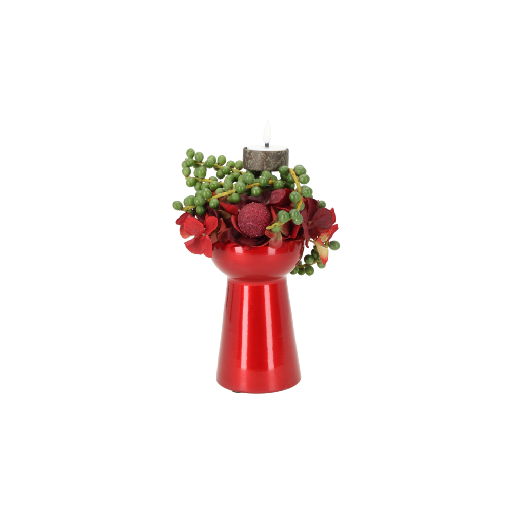 Miljøbillede med Hyacinth Vase Red.
